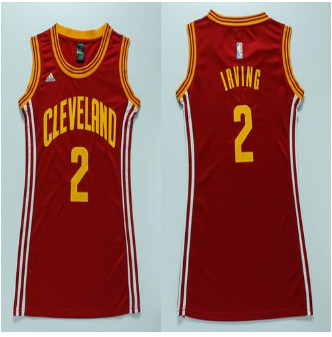 Women Cavaliers #2 Kyrie Irving Red Dress Stitched NBA Jersey