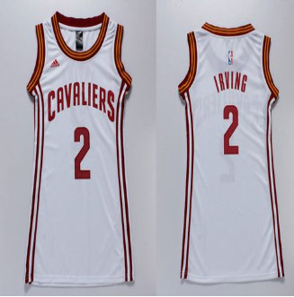 Women Cavaliers #2 Kyrie Irving White Dress Stitched NBA Jersey