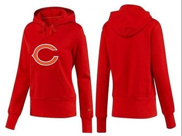 Women Chicago Bears Logo Pullover Hoodie-- (3)