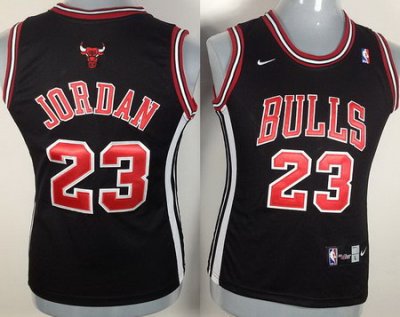 Women Chicago Bulls 23# Michael Jordan Black NBA Jerseys Women Chicago Bulls 23# Michael Jordan Black NBA Jerseys