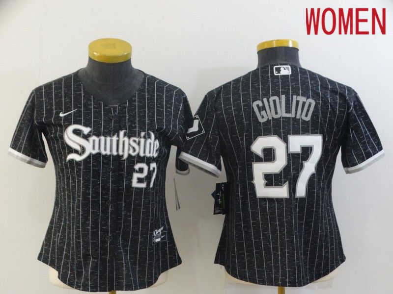 Women Chicago White Sox 27 Giolito City Edition Black Game Nike 2021 MLB Jerseys Women Chicago White Sox 27 Giolito City Edition Black Game Nike 2021 MLB Jerseys
