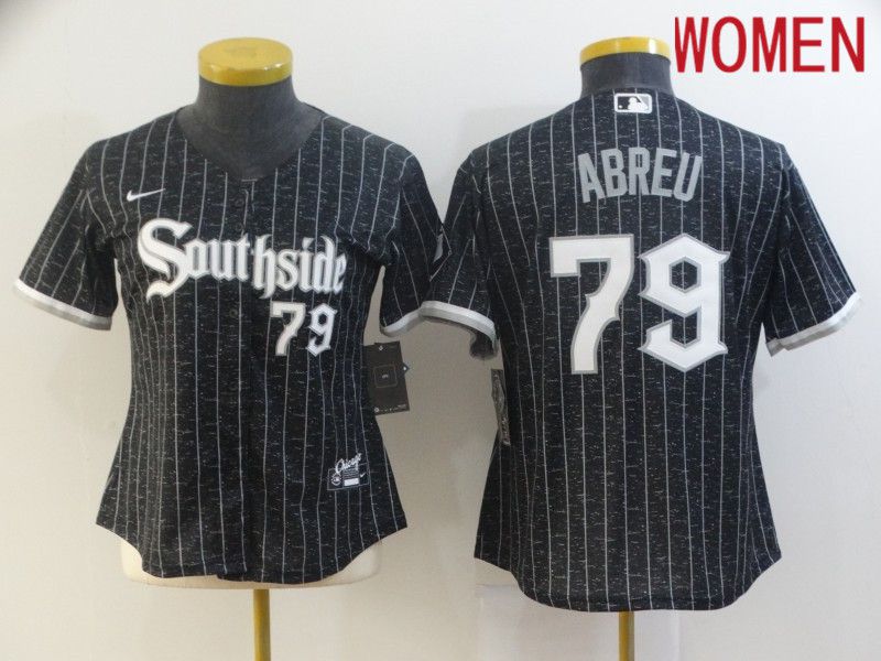 Women Chicago White Sox 79 Abreu City Edition Black Game Nike 2021 MLB Jerseys Women Chicago White Sox 79 Abreu City Edition Black Game Nike 2021 MLB Jerseys