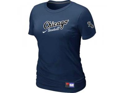 Women Chicago White Sox NEW D.Blue Away Practice T-Shirt Women Chicago White Sox NEW D.Blue Away Practice T-Shirt