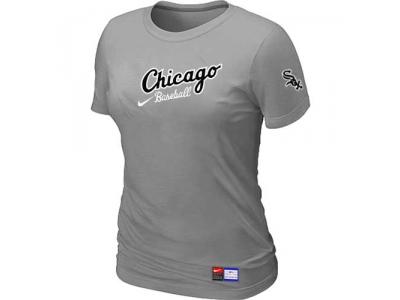 Women Chicago White Sox NEW L.Grey Away Practice T-Shirt Women Chicago White Sox NEW L.Grey Away Practice T-Shirt