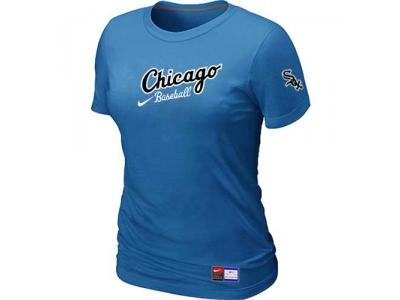 Women Chicago White Sox NEW L.blue Away Practice T-Shirt Women Chicago White Sox NEW L.blue Away Practice T-Shirt