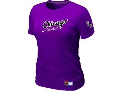 Women Chicago White Sox NEW Purple Away Practice T-Shirt Women Chicago White Sox NEW Purple Away Practice T-Shirt
