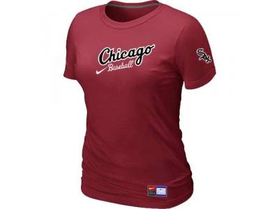 Women Chicago White Sox NEW Red Away Practice T-Shirt Women Chicago White Sox NEW Red Away Practice T-Shirt