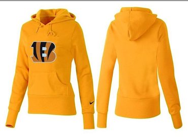 Women Cincinnati Bengals Logo Pullover Hoodie-- (4)