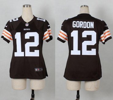 Women Cleveland Browns #12 Josh Gordon Brown Team Color NFL Elite Jersey
