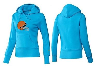 Women Cleveland Browns Logo Pullover Hoodie-- (4)