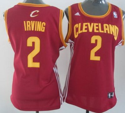 Women Cleveland Cavaliers #2 Kyrie Irving Red Swingman NBA Jerseys