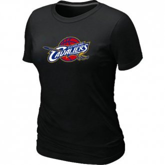 Women Cleveland Cavaliers Big & Tall Primary Logo Black T-Shirt