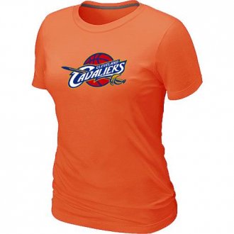 Women Cleveland Cavaliers Big & Tall Primary Logo Orange T-Shirt