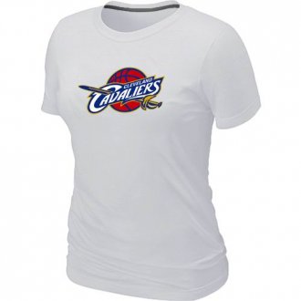 Women Cleveland Cavaliers Big & Tall Primary Logo White T-Shirt