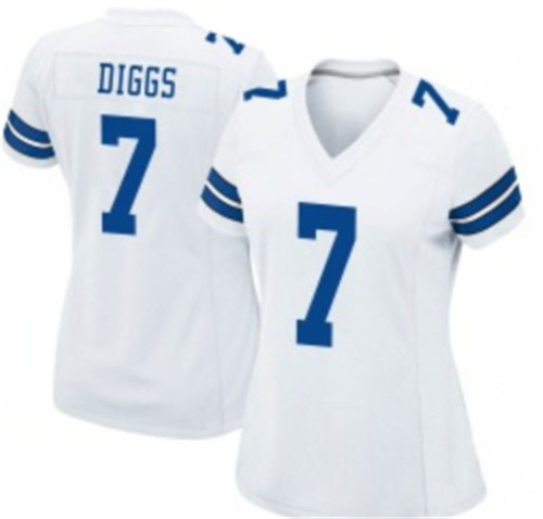 Women Cowboys #7 Trevon Diggs Thanksgiving White Vapor Limited Jersey