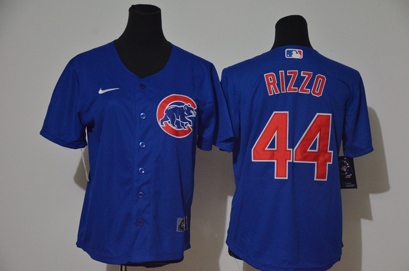 Women Cubs 44 Anthony Rizzo Royal Women Nike Cool Base Jersey Women Cubs 44 Anthony Rizzo Royal Women Nike Cool Base Jersey