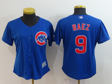 Women Cubs 9 Javier Baez Royal Women Cool Base Jersey Women Cubs 9 Javier Baez Royal Women Cool Base Jersey