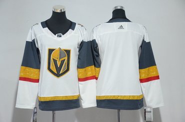 Women Custom Vegas Golden Knights Blank White Jersey Women Custom Vegas Golden Knights Blank White Jersey
