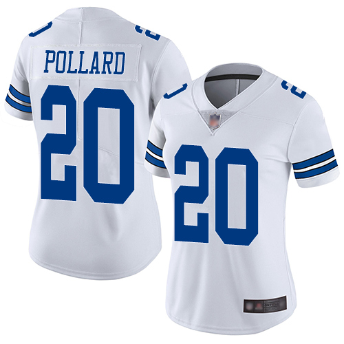 Women Dallas Cowboys #20 Tony Pollard Road White Vapor Untouchable Limited Jersey Women Dallas Cowboys #20 Tony Pollard Road White Vapor Untouchable Limited Jersey