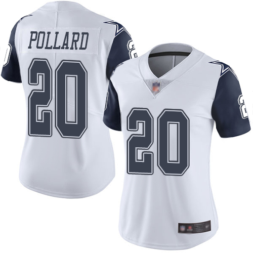 Women Dallas Cowboys #20 Tony Pollard Rush White Vapor Untouchable Limited Jersey Women Dallas Cowboys #20 Tony Pollard Rush White Vapor Untouchable Limited Jersey