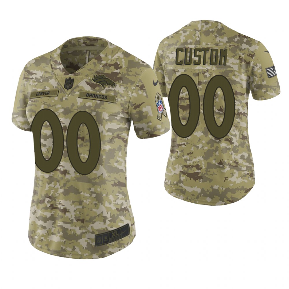 Women Denver Broncos Custom Camo 2018 Salute To Service Limited Jersey Women Denver Broncos Custom Camo 2018 Salute To Service Limited Jersey