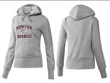 Women Denver Broncos Logo Pullover Hoodie-- (16)