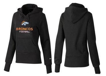 Women Denver Broncos Logo Pullover Hoodie-- (24)