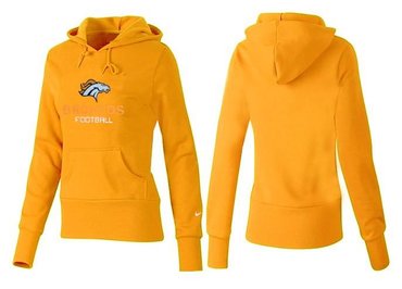 Women Denver Broncos Logo Pullover Hoodie-- (30)