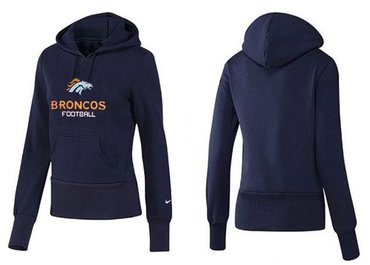 Women Denver Broncos Logo Pullover Hoodie-- (38)