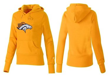 Women Denver Broncos Logo Pullover Hoodie-- (5)