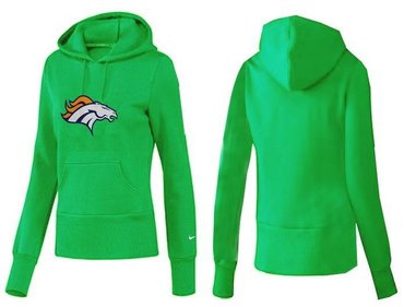 Women Denver Broncos Logo Pullover Hoodie-- (7)