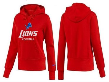 Women Detroit Lions Logo Pullover Hoodie-- (23)