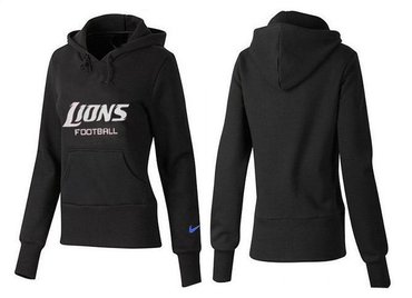 Women Detroit Lions Logo Pullover Hoodie-- (32)