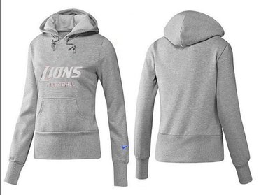 Women Detroit Lions Logo Pullover Hoodie-- (36)