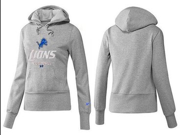 Women Detroit Lions Logo Pullover Hoodie-- (46)