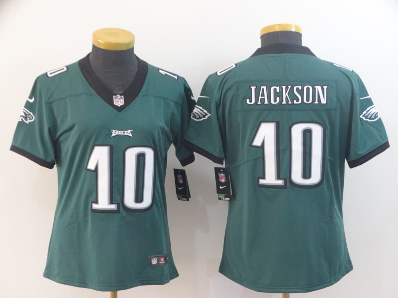 Women Eagles 10 DeSean Jackson Green Women Vapor Untouchable Limited Jersey