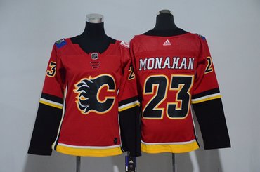 Women Flames 23 Sean Monahan Red Women Adidas Jersey