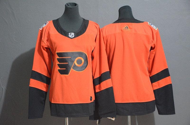 Women Flyers Blank Orange Women 2019 NHL Stadium Series Adidas Jersey