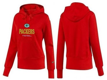 Women Green Bay Packers Logo Pullover Hoodie-- (26)
