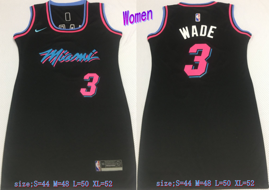 Women Heat 3 Dwyane Wade Black Women Nike Swingman Jersey Women Heat 3 Dwyane Wade Black Women Nike Swingman Jersey