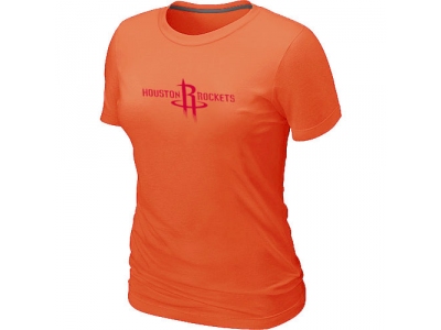 Women Houston Rockets Big & Tall Primary Logo Orange T-Shirt Women Houston Rockets Big & Tall Primary Logo Orange T-Shirt