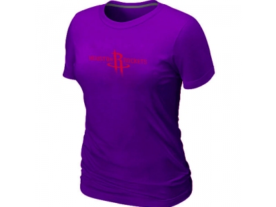 Women Houston Rockets Big & Tall Primary Logo Purple T-Shirt Women Houston Rockets Big & Tall Primary Logo Purple T-Shirt