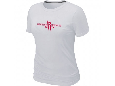 Women Houston Rockets Big & Tall Primary Logo White T-Shirt Women Houston Rockets Big & Tall Primary Logo White T-Shirt
