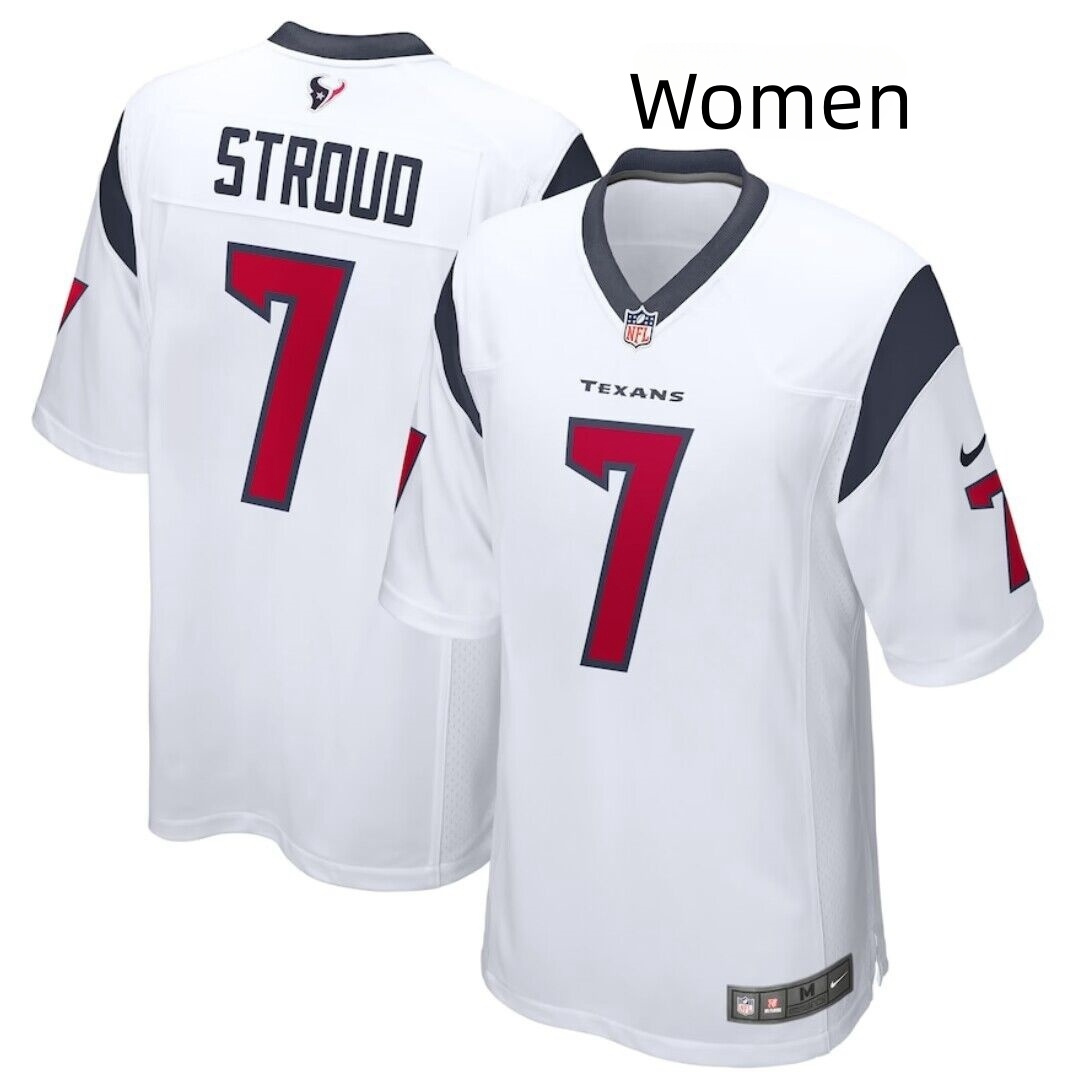 Women Houston Texans #7 C.J. Stroud Stitched Game Jersey Women Houston Texans #7 C.J. Stroud Stitched Game Jersey