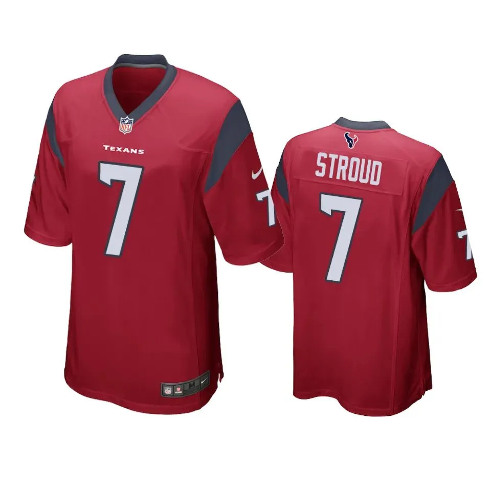 Women Houston Texans #7 C.J. Stroud Red Stitched Game Jersey Women Houston Texans #7 C.J. Stroud Red Stitched Game Jersey