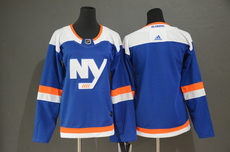 Women Islanders Blank Blue Women Alternate Breakaway Adidas Jersey
