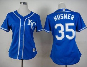 Women Kansas City Royals #35 Eric Hosmer Blue Alternate 2 Stitched Baseball Jersey Women Kansas City Royals #35 Eric Hosmer Blue Alternate 2 Stitched Baseball Jersey