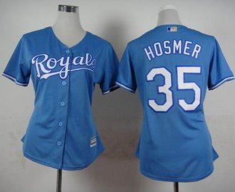 Women Kansas City Royals #35 Eric Hosmer Light Blue Alternate 1 Stitched Baseball Jersey Women Kansas City Royals #35 Eric Hosmer Light Blue Alternate 1 Stitched Baseball Jersey