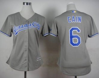 Women Kansas City Royals #6 Lorenzo Cain Grey Road Stitched Baseball Jersey Women Kansas City Royals #6 Lorenzo Cain Grey Road Stitched Baseball Jersey