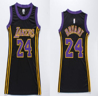 Women Lakers #24 Kobe Bryant Black(Purple No.) Dress Stitched NBA Jersey Women Lakers #24 Kobe Bryant Black(Purple No.) Dress Stitched NBA Jersey